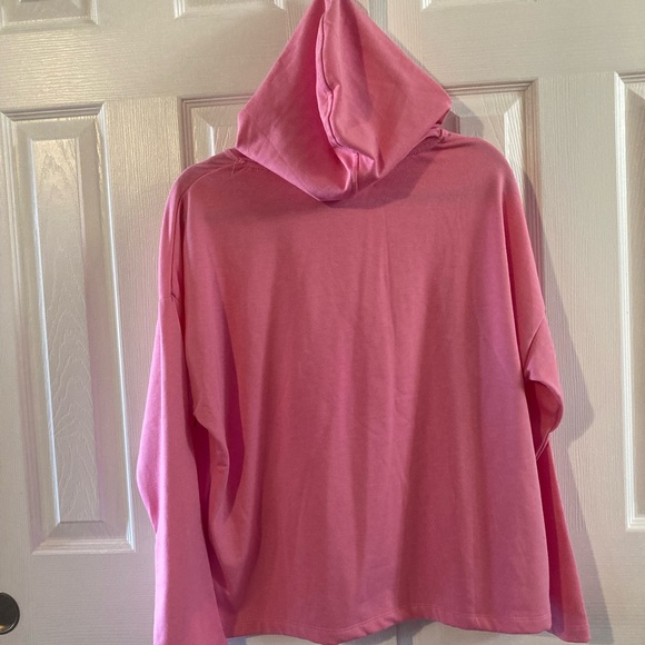 Rae Dunn Pink Fleece Lined LOVE  Hoodie Size Large New With Tags - Picture 7 of 7
